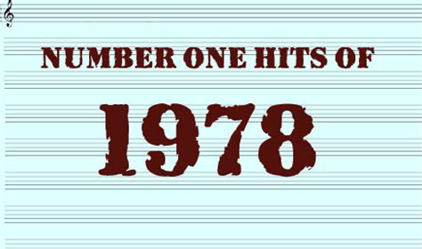 1978 number one song - Oct 14, 2021 · 16. Good Boys (2003) The great lost Blondie single, marooned on their unloved 2003 album, The Curse of Blondie. A killer chorus, and a lyrical steal from Queen’s We Will Rock You, over a ...